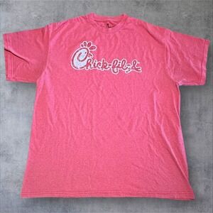 Chick-fil-A Logo T-Shirt Men's XL‎ Heathered Red Short Sleeve Cotton Tee